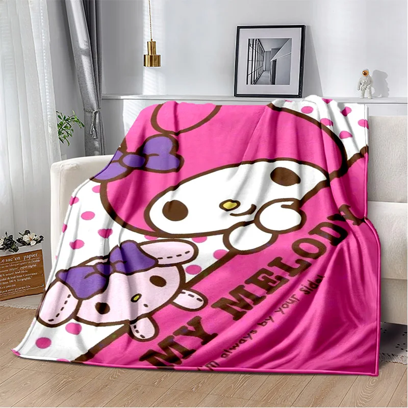 سانريو الكرتون بطانية الفانيلا الناعمة للأطفال ، رمي بطانية للأماكن الخارجية ، السرير ، غرفة النوم ، أريكة ، النزهات ، ميلودي ، ميلو ، كاواي ، 29 نمط