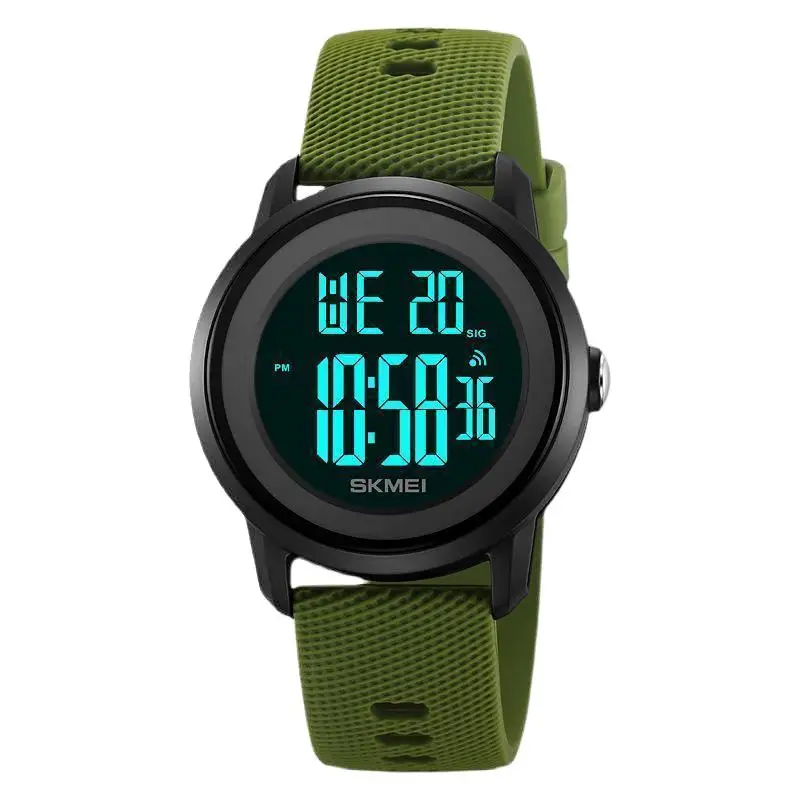 SkmeiElectronique montre étudiant mâle et femelle Couple montre lumineux étanche réveil synchronisation multifonctionnel électronique Wai