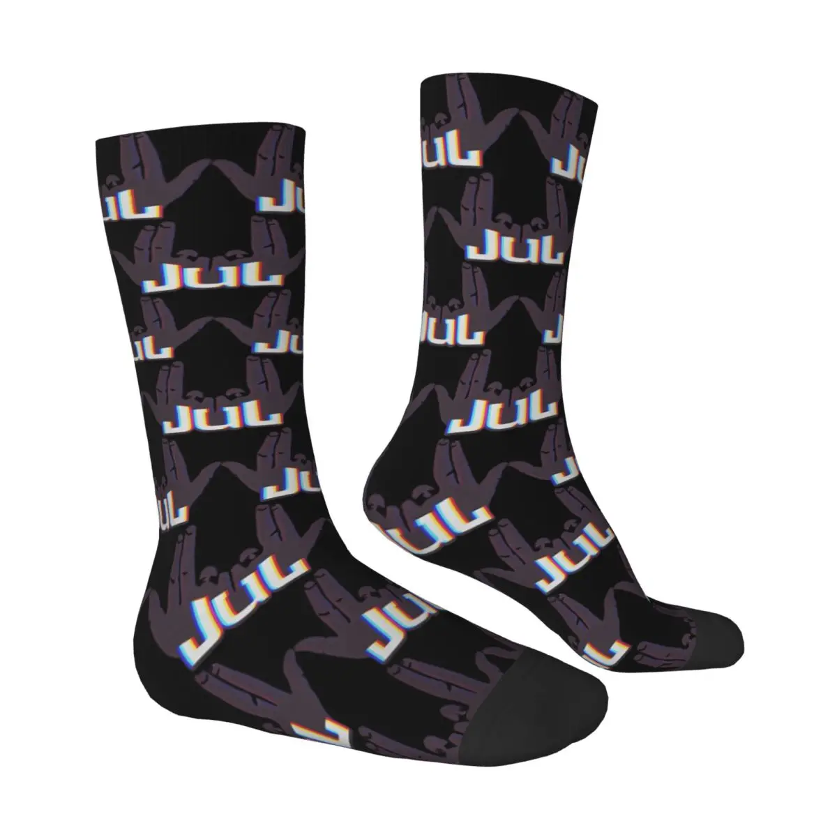 Jul France Rapper Socken Herbststrümpfe Kawaii Herren warme weiche Socken Grafik Laufen rutschfeste Socken