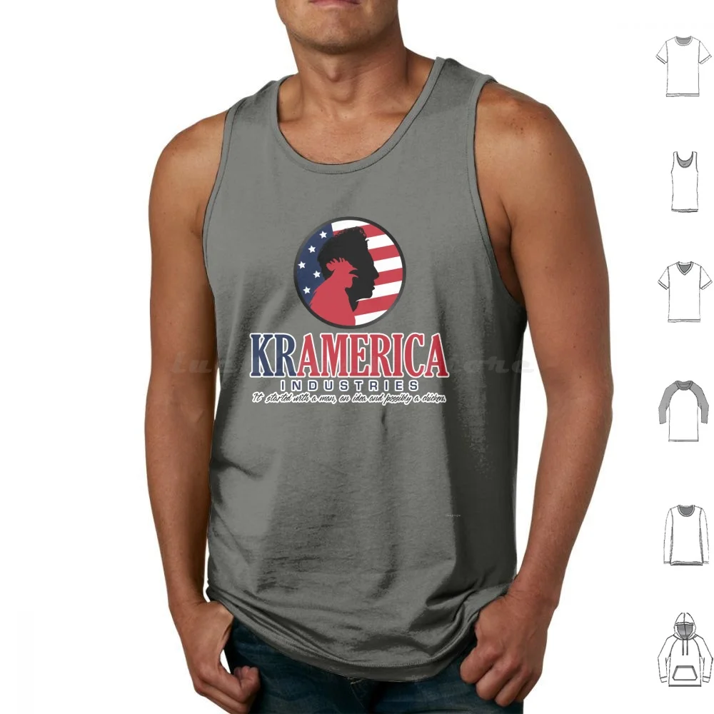 Kramerica Industries Tank Tops Vest Sleeveless Seinfeld Kramer Jerry Seinfeld Cosmo Kramer Kramerica Industries Kramerica