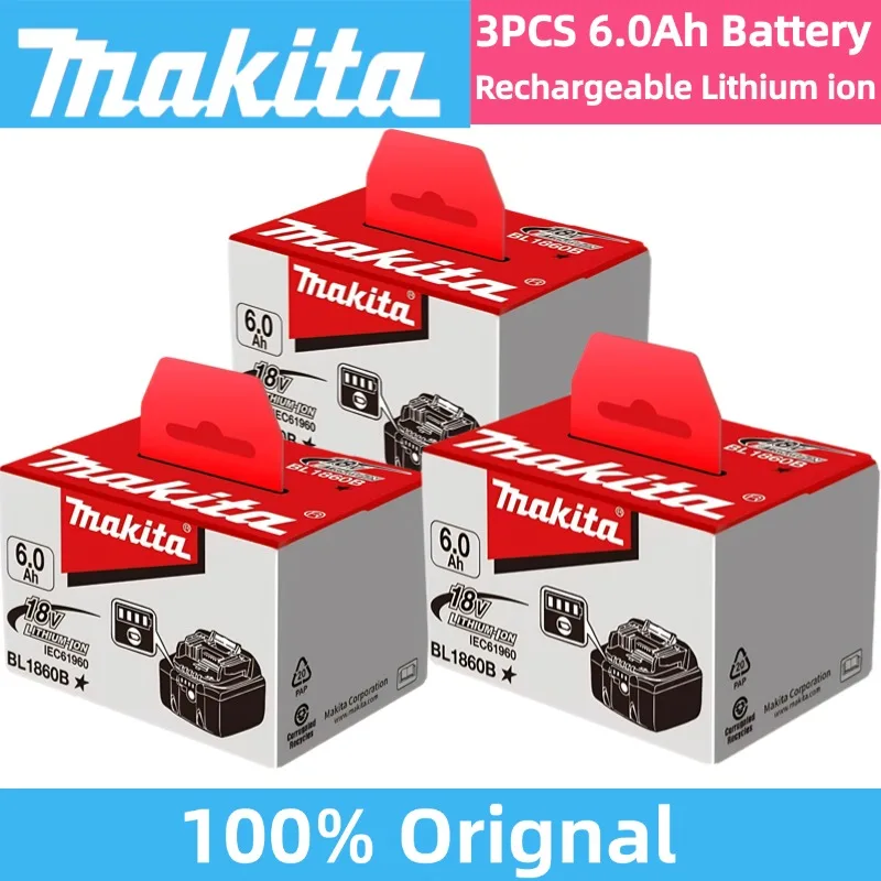 

Ultra Durable Makita 18V Battery, ⭐6Ah High Power Batterie Makita 18V, for Construction Tools, Dust Proof & Water Resistant