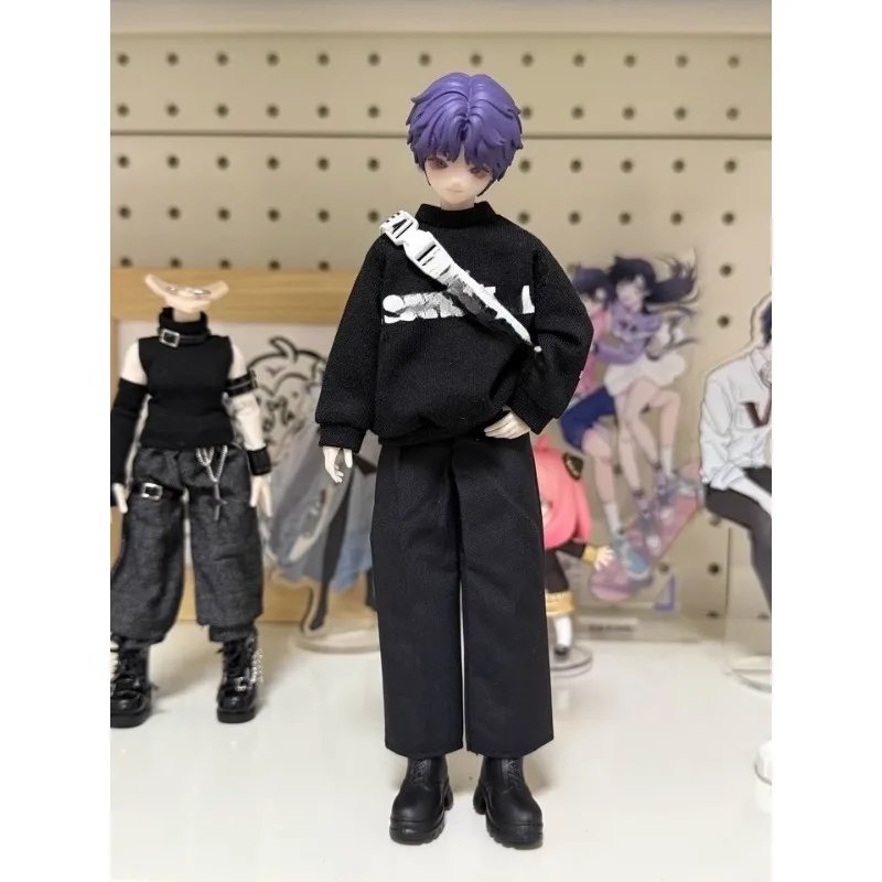 

В наличии, масштаб 1/12, мужской солдат, модная брендовая толстовка с длинными рукавами, шорты, модель одежды для 6 дюймов, украшение тела BJD