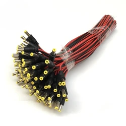 10szt/Lot 2.1x5.5 Mm Męska Wtyczka Żeńska 12V Dc Power Pigtail Cable Jack Do Kamery Cctv Przedłużenie Ogona Przewód 12V DC