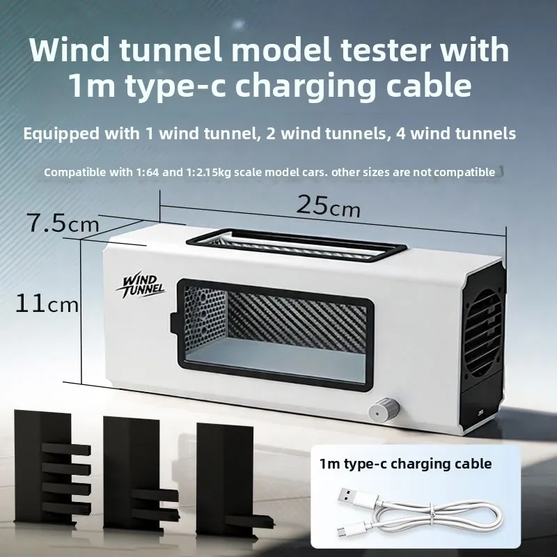 1:64 Scale Wind Tunnel Model Tester Adjustable airflow view 2