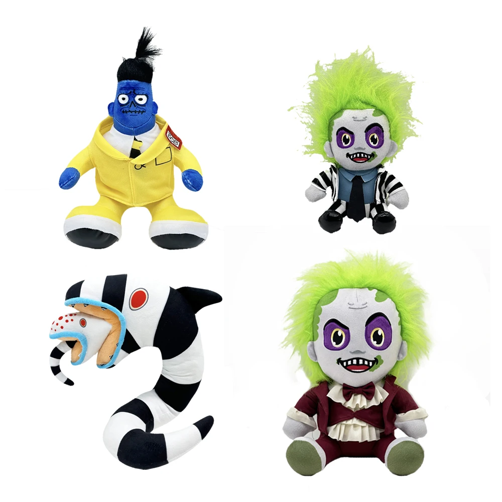 Beetle Juice Plush Toy Figurine Horror Stuffed Dolls Beetlejuices Cartoon Snake Monster Plushies Christmas Gift For Children