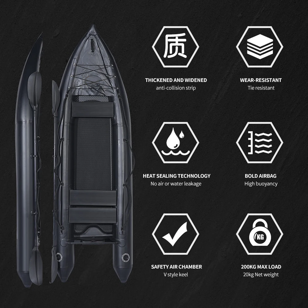 China factory supplier OEM ODM manufacturer inflatable pvc kayak boat for fishing