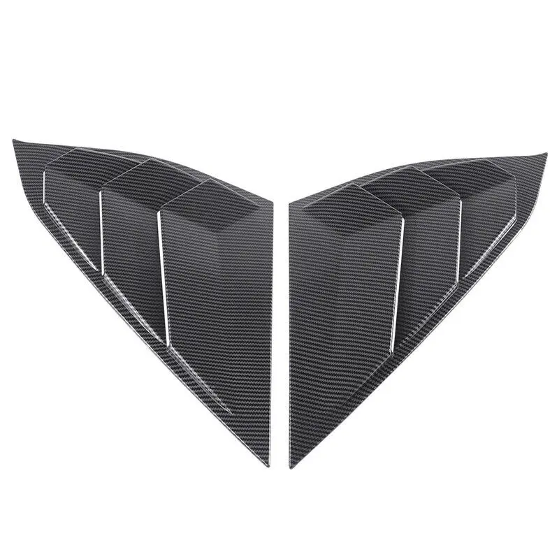 For Honda Accord 10th Gen 2018-2021 Car Rear Louver Window Side Shutter Cover Trim Sticker Vent Scoop ABS Carbon Fiber Black