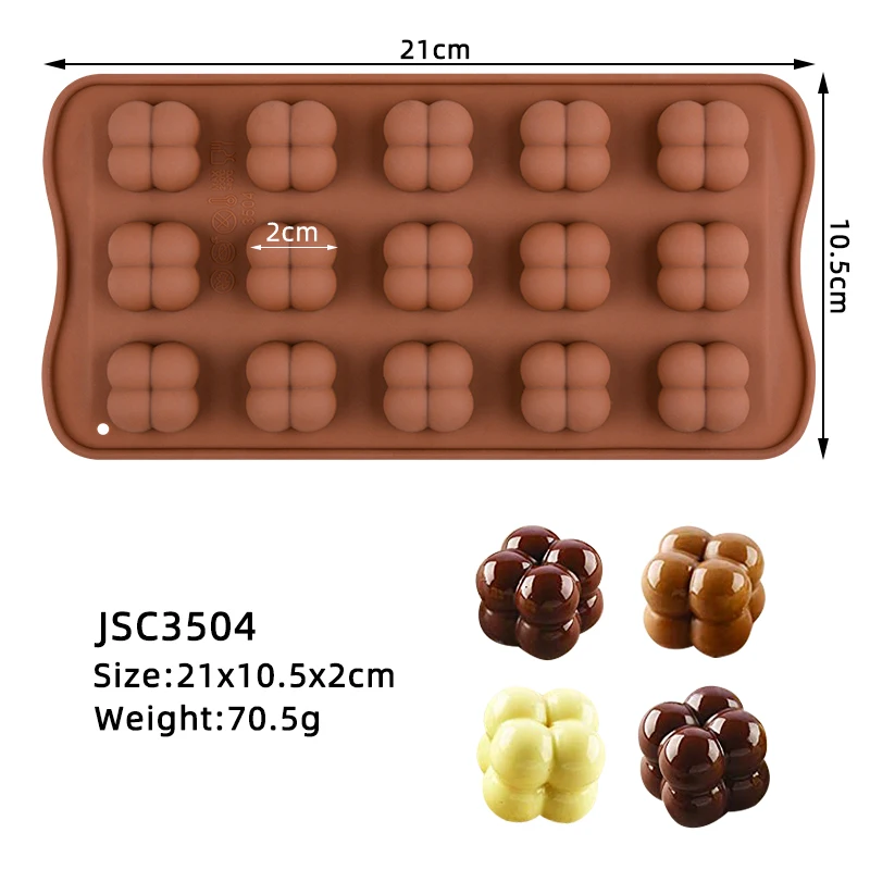 SJ 3D Chocolate Mold Silicone Cake Mold Cake Decorating Tools DIY Chocolate Baking Tools Non-Stick Jelly&Candy Mould