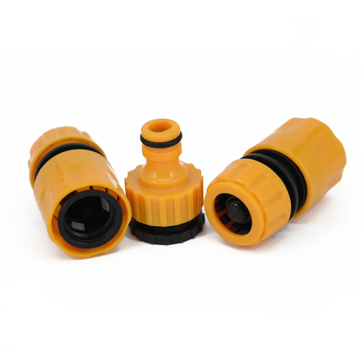 3pcs 1/2 Inch Hose Connector Set for Garden Tap Water Splitting Featuring ABS PP Construction for Lawn Balcony and Car Wash Use
