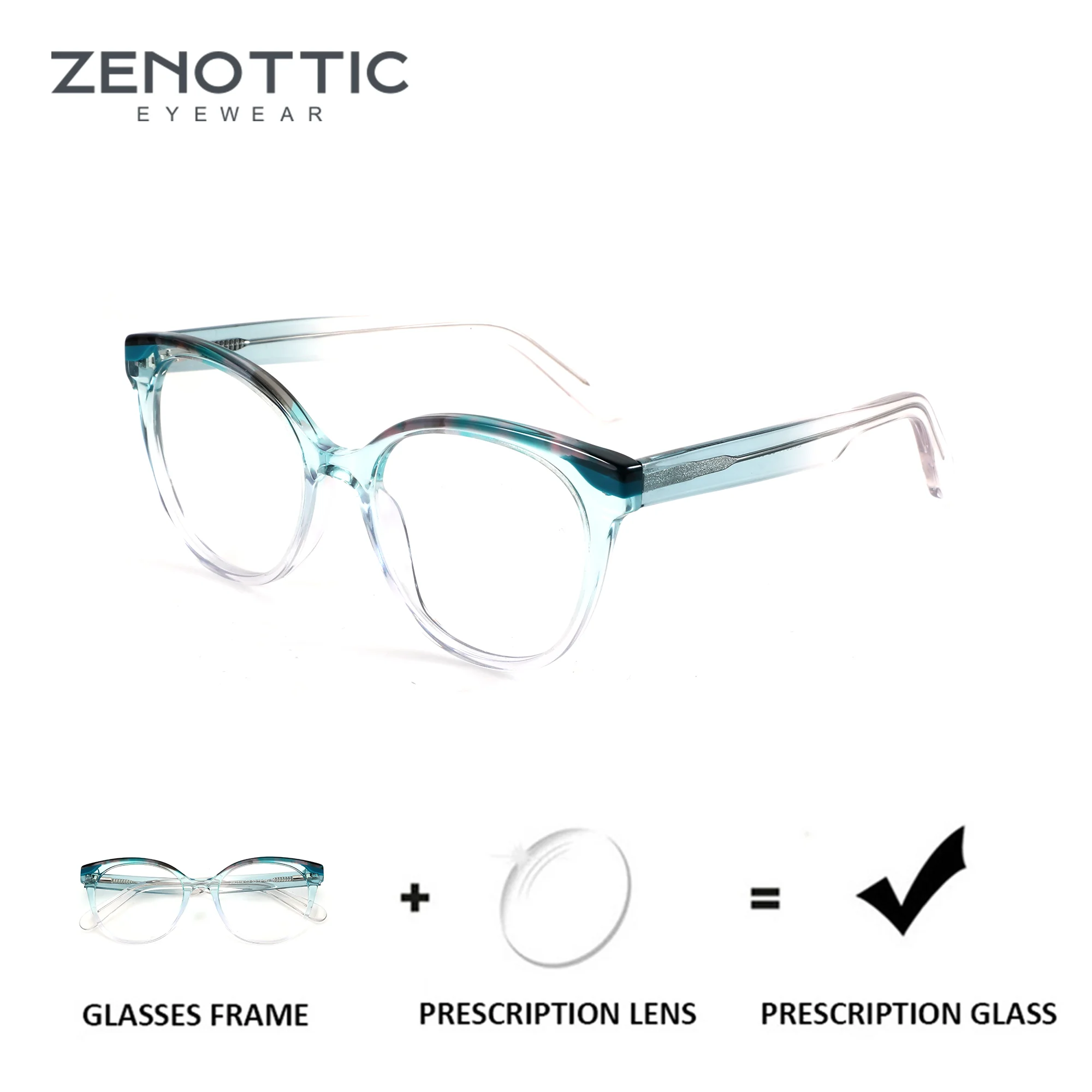 

Очки ZENOTTIC (размер M) из ацетата с диоптриями для женщин, с защитой от синего света, для коррекции близорукости/прогрессивные, с индивидуальными оптическими линзами