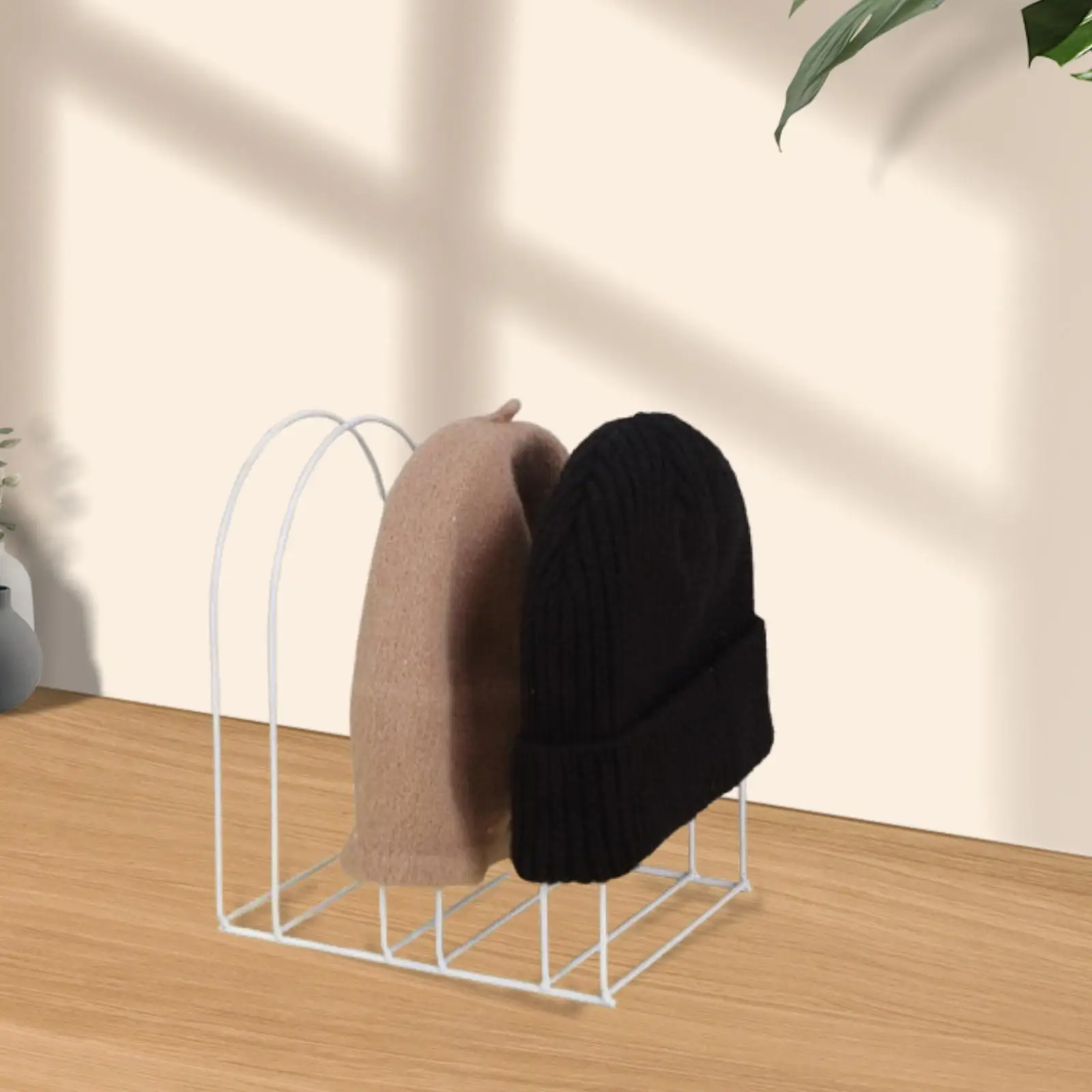 Tabletop Hat Rack Woolen Hat Display Stand Cap Storage Holder Multi Grid Decor Stable Saving Knit