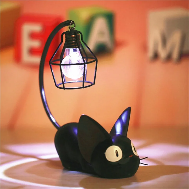 Creative Night Light Retro Iron Art Minimalist Table Light Magic Cat Reading Light Bedroom Bedside Decoration Student Gift