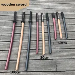 60cm Demon Slayer Katana Wood Sword Cosplay Performance Props Ninja Sword Toy For Children Aikido Wooden  Knife