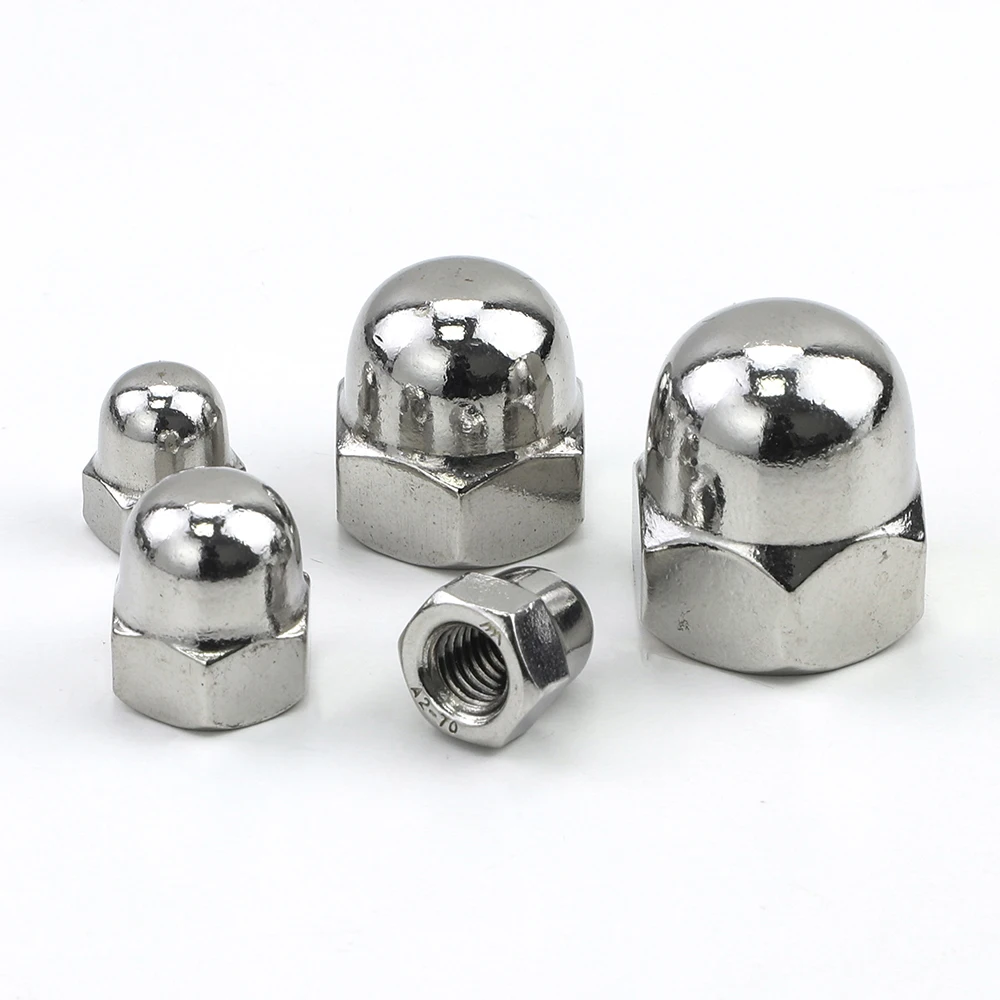 SAE Acorn Dome Cap Head Hex Nuts Hex Cap Nut 304 stainless steel 1/4 5/16 3/8 8# 10# Blind Nuts Domed Nuts For Decrotive