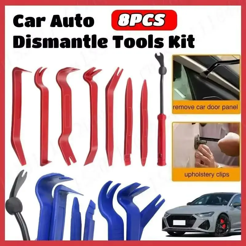 

8 шт., набор инструментов для автоматического демонтажа, многофункциональный автомобильный ручной зажим, инструменты для установки удаления звука, инструменты для ремонта интерьера