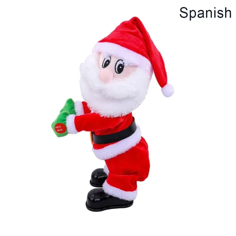 With Music Butt Shake Santa Claus Booty Shaking Creative Electric Dancing Santa New Year Animated Figure Santa Motorized Toy