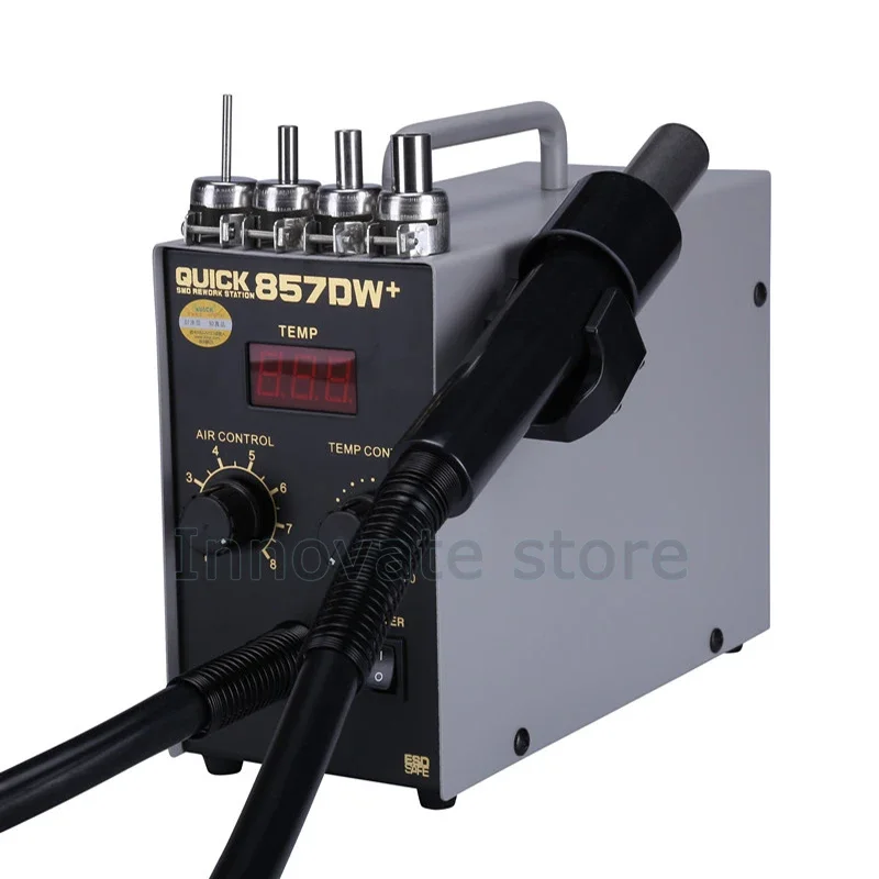 Soldering Stations QUICK 857DW+ Heat Air Gun Rework Station Hot Air welding station For BGA SMD rapid heating