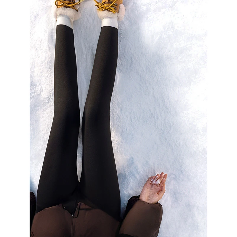 

High-Waist Thiened Fce Yoga Pants Women's Autumn Winter Sports arkskin Pants Slimming Tummy Control Casual Leggings