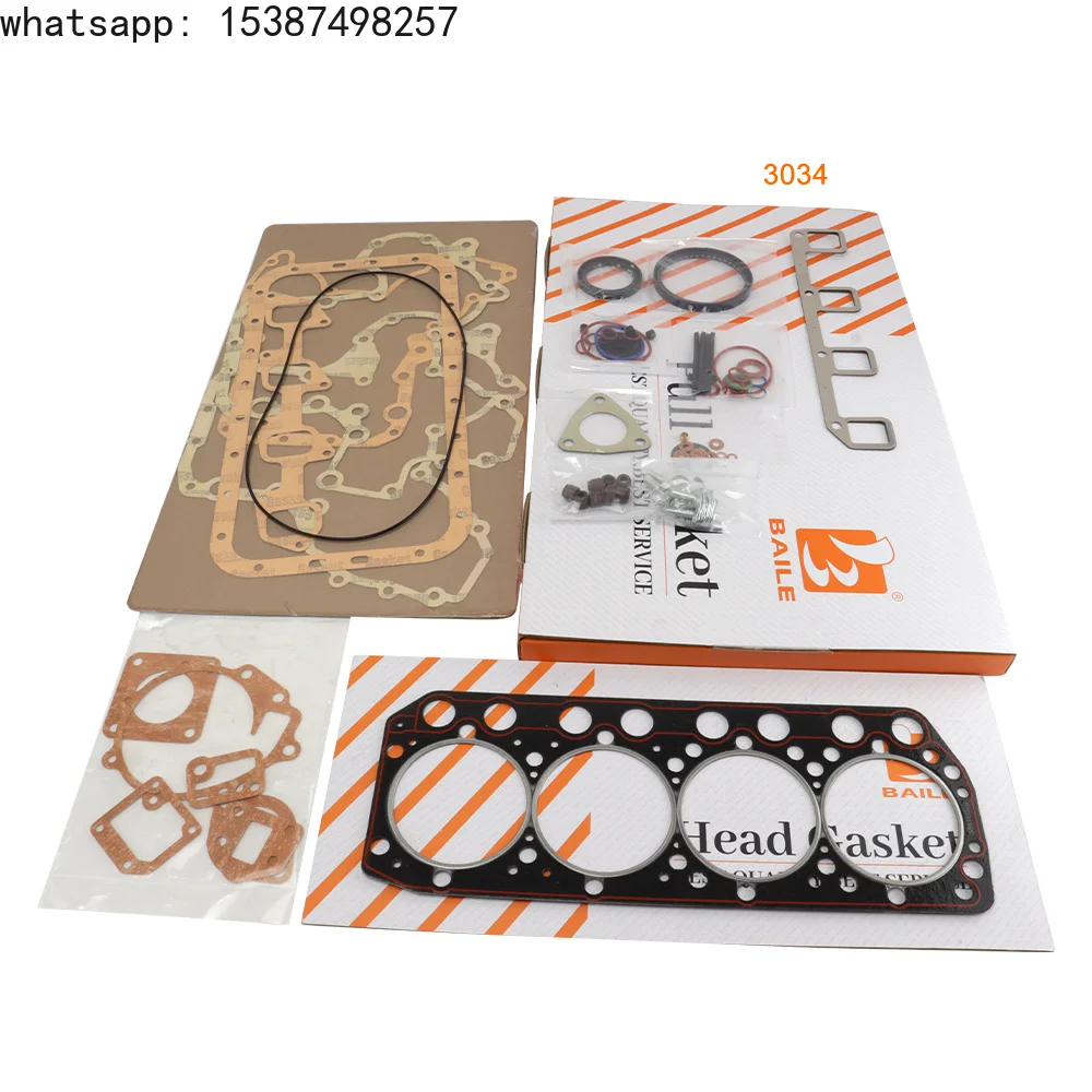 For High Performance Gasket Set for Caterpillar 3034 Overhaul Rebuild Head Gasket Kit Engine Construction Machinery Replacement