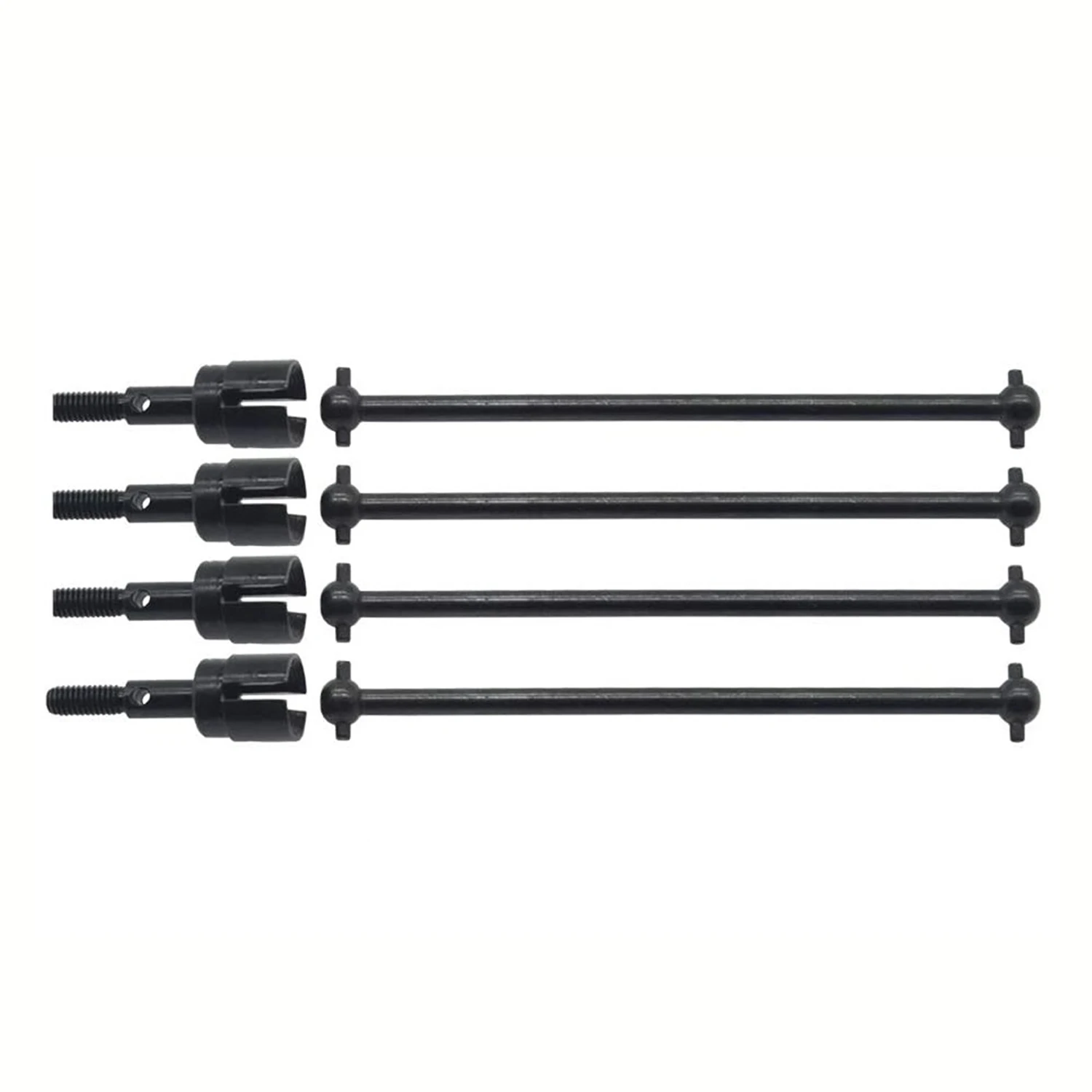 4Pcs Steel Dogbone Drive Shaft & Wheel Axle Replacement 08029 02033 for HSP 94111 94108 94170 1/10 RC Car Parts,BlackA87I