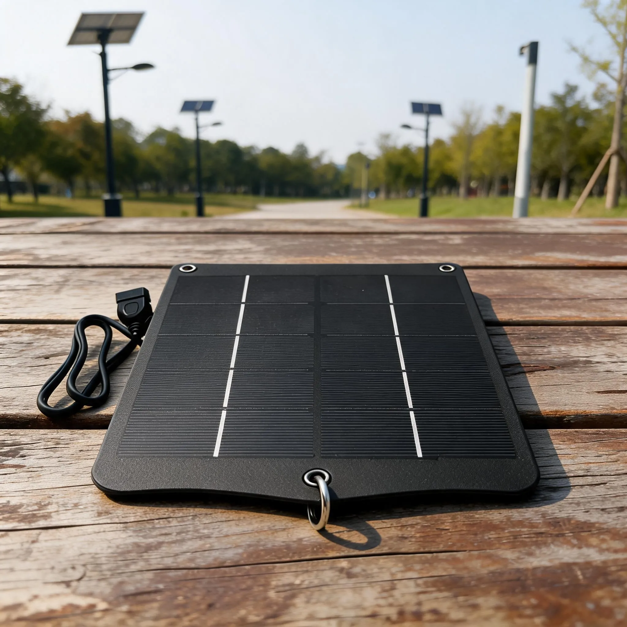 6W Solar Panel with 5V USB Output for Mobile Devices Power Banks Monocrystalline Silicon Lightweight Weather Resistant