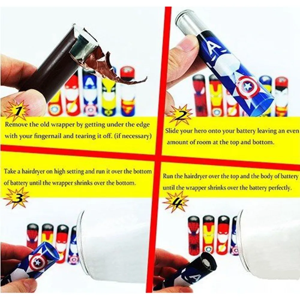 5 Pieces/Lot Battery Wrapper Sticker For 18650 21700 Battery Wrap 18650 Shrink Insulator PVC Protected Cover Skin Decoration Set