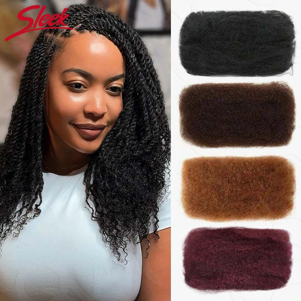 QVR Afro Kinky Bulk Three Colors P4/30/27 Human Hair For Braiding Dreadlock Hair 50g Per Pack Virgin Remy Human Hair Extensions