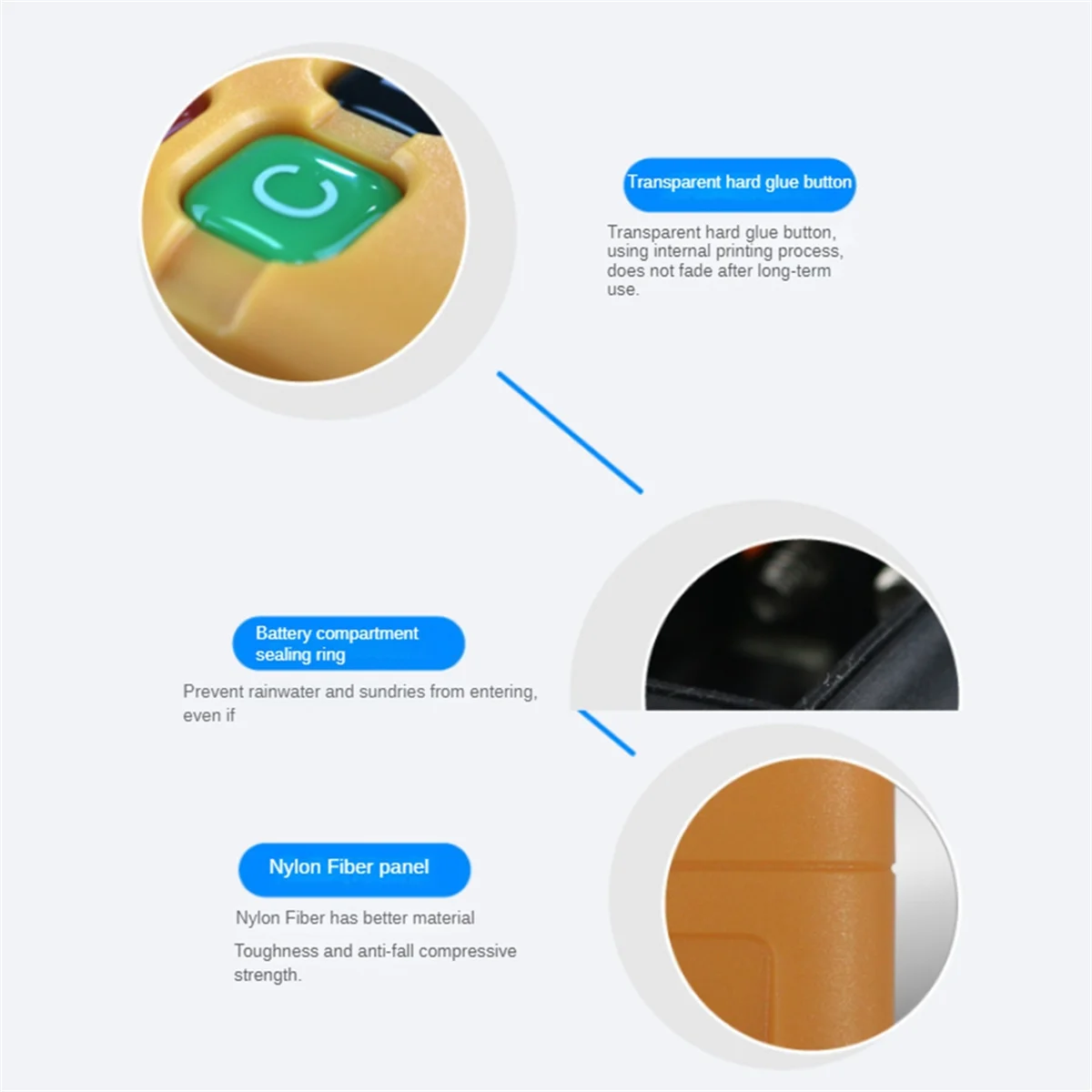 HOT High Power Waterproof and Drop-Proof Industrial Wireless Remote Control EV1527 Chip ASK 2000M Long Range 433Mhz 4 Button
