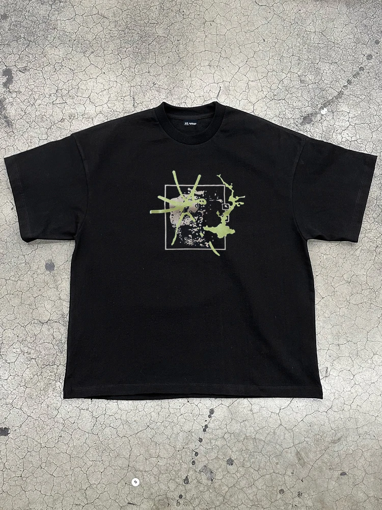 

Y2K Gothic Dark Style Touche Amore Eerie Mask Print Men's and Women's Short-sleeved T-shirts, Hiphop Hip-hop Pure Cotton T-shirt