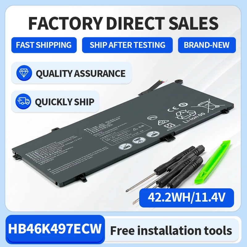 SOMI 43.3Wh HB46K497ECW Laptop Battery For Huawei Matebook D 2018 PL-W19 PL-W09 PL-W29 MRC-W50 MRC-W60 MRC-W70