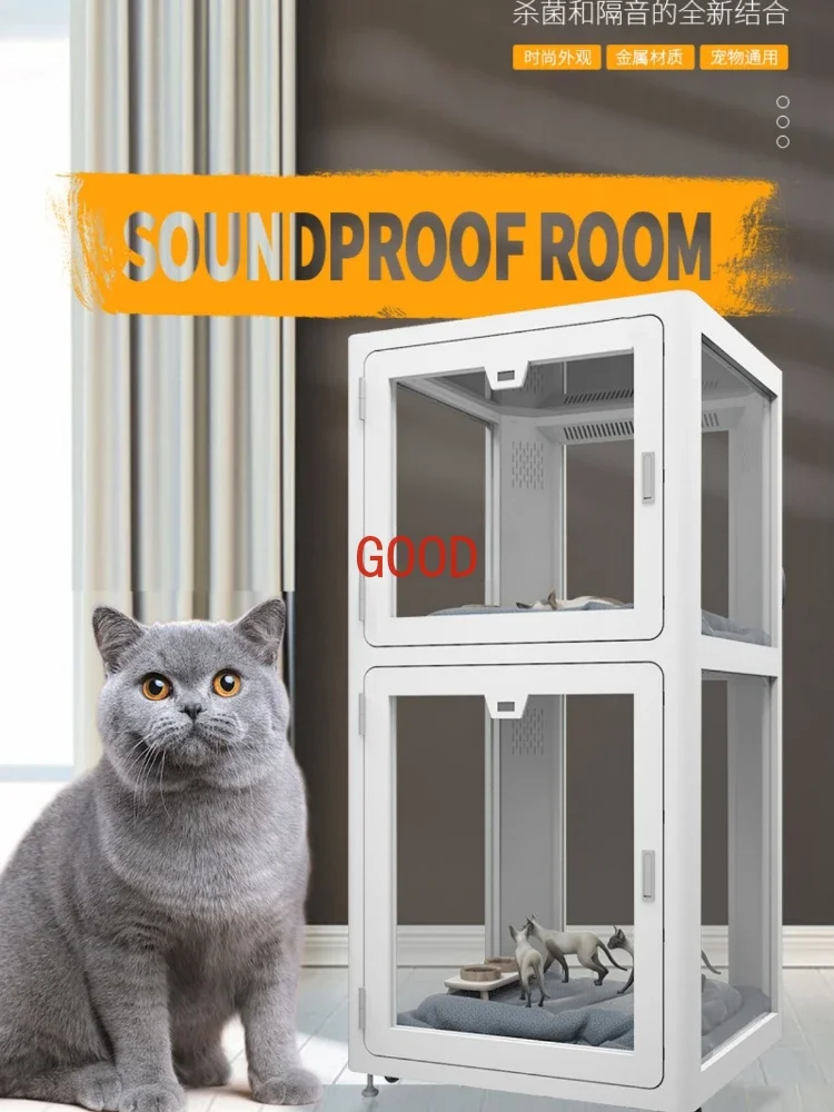 Pet Soundproof Room Mini Noiseless Cabin Small Soundproof Box Cover Movable Glass Room