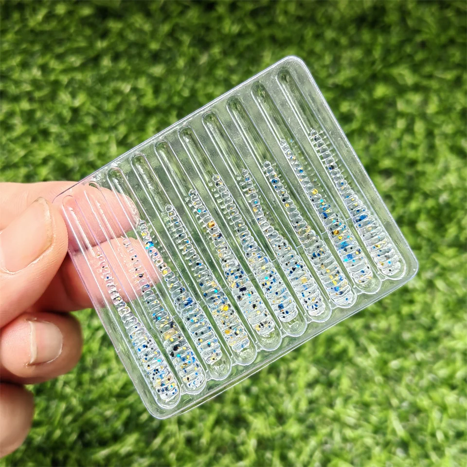 Swolfy Ajing Weicher Angelköder, Wurm, 3,5 cm, 0,3 g, Micro Ultra Rigs, Jigkopf, Drop Shot, Felssilikon, Süßwasser – Detail 13