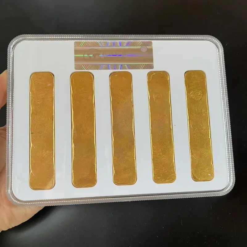 

Ancient Coin Collection Imitation Tang Song Yuan Ming Qing Gold Bars Gold Ingots Set of Five Special Offer Free Shipping