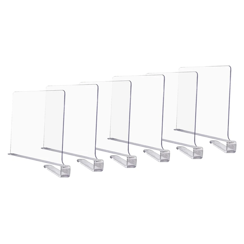 

Transparent Shelf Dividers For Closet Organization - Wardrobe Organizer, Cupboard And Bookcase Partition Baffles