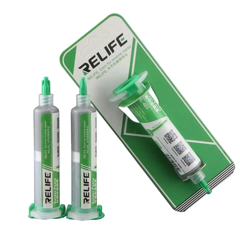 RELIFE RL-403 10cc Syringe Medium Temperature Tin Paste Up To 79% Used for Bga Chip Soldering Cell Phone Cpu Planting Tin