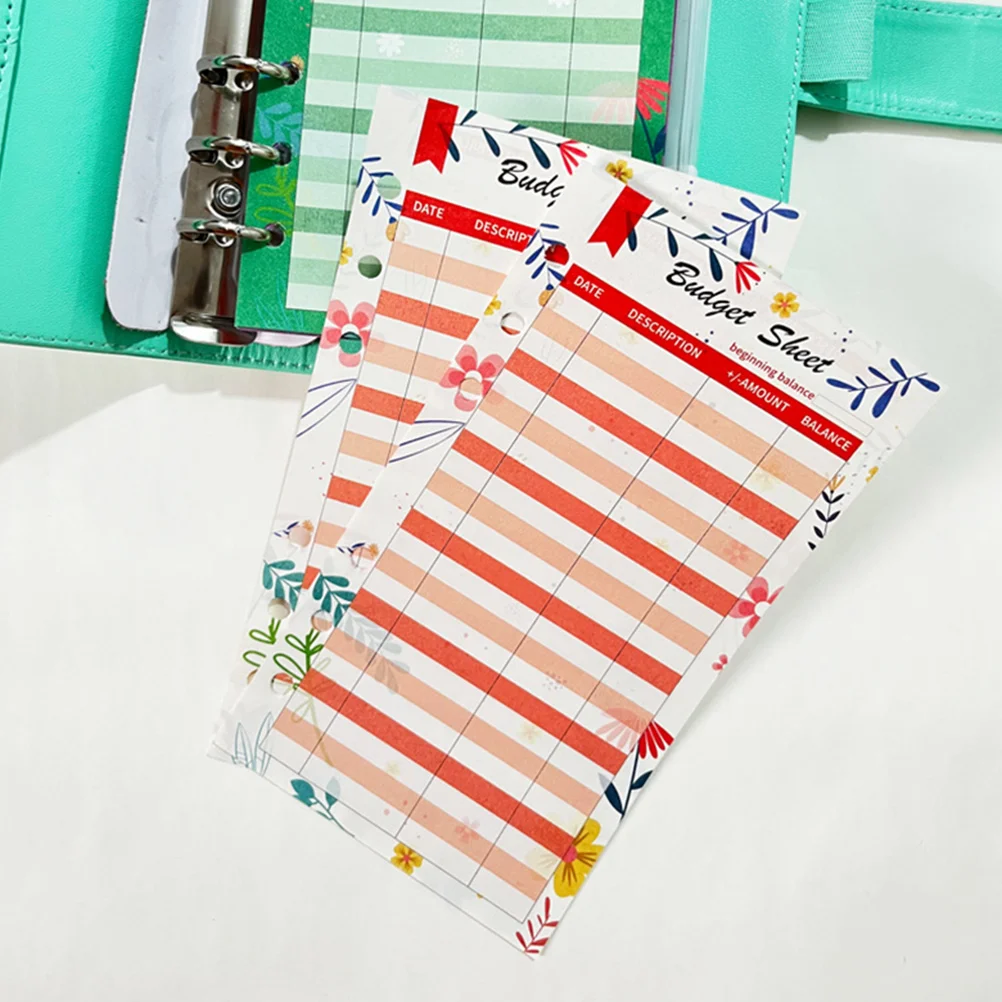

Consumer Card Budget Sheets Paper Cash Planner Expense Tracker Punch Hole Design Home Office Supplies Money Envelope