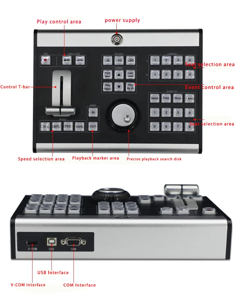 Imagem -04 - Movimento Replay Reprodução de Vídeo Switcher Streaming Console Controlador Joystick Vmix Lento Loja Wanyunvision