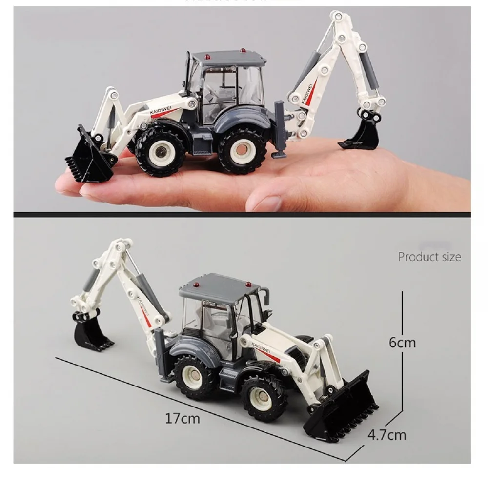 1/50 KDW Alloy Die-casting Excavator Truck Model Inertia 4Wheel Shovel Loader Two-Way Forklift Bulldozer Backhoe Loader Kids Toy