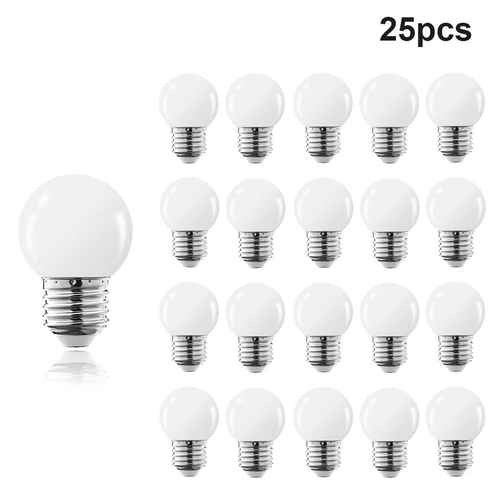 Plastic Melkachtige Globe Led Lamp Pc G45 Smd White E27 220V 12V 24V String Gloeilamp 2W 3W 5W Tuinfeestballampen