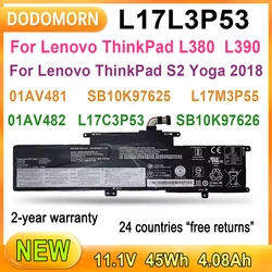 New L17L3P53 Laptop Battery For Lenovo ThinkPad L380 L390 S2 Yoga Serie 11.1V 4050mAh 45Wh In Stock High Quality 2-year warranty