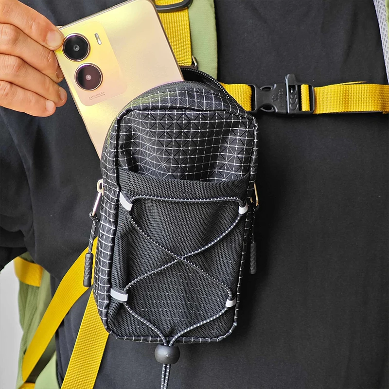 Уличная походная сумка на плечо, держатель для бутылки с водой Dyneema, карман для телефона, портативная спортивная расширительная сумка для езды на велосипеде, кемпинга