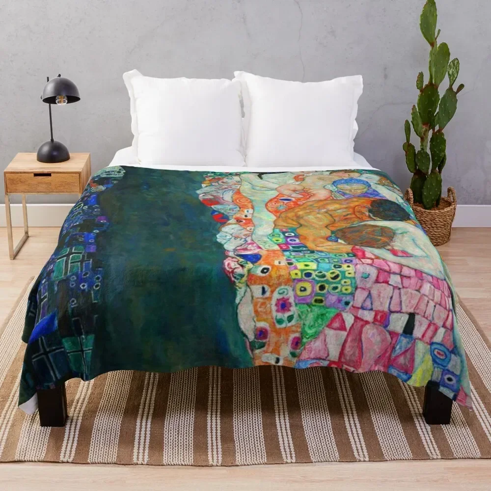 

Gustav Klimt Death and Life Throw Blanket Luxury Throw Custom sofa bed Soft Beds Blankets