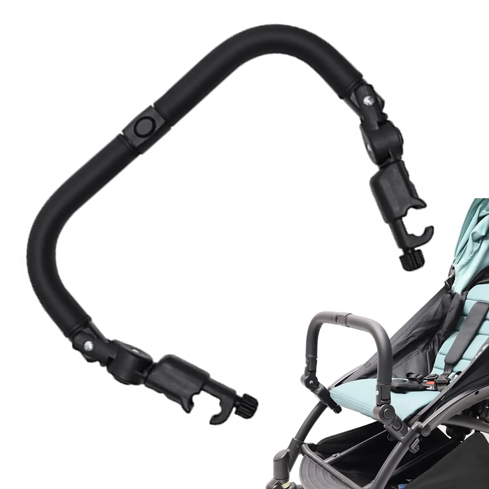 

Baby stroller armrest Stroller Bumper Bar Adjustable Angle Armrest Handle Pushchair Front Bumper Bar Handlebars Crossbar Accesso