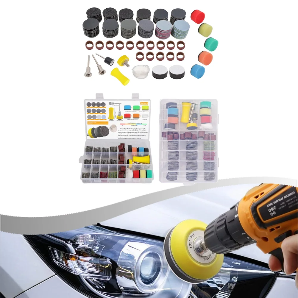 Polishing Pads Sanding Discs Polishing Tasks Coarse To Ultra-fine Dual Use Large Capacity Set Mirror-like Finish