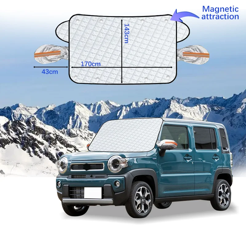 Car Windshield Cover Magnet Winter Window Snow Shield Anti Frost Auto Front Window Snow Cover For Suzuki HUSTLER