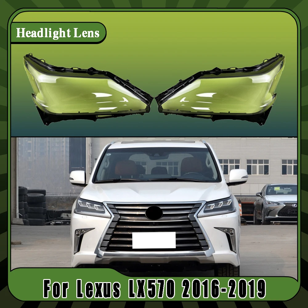 

For Lexus LX570 2016 2017 2018 2019 Car Headlight Cover Transparent Headlamp Clear Plexiglass Lens Cover Car Accessories