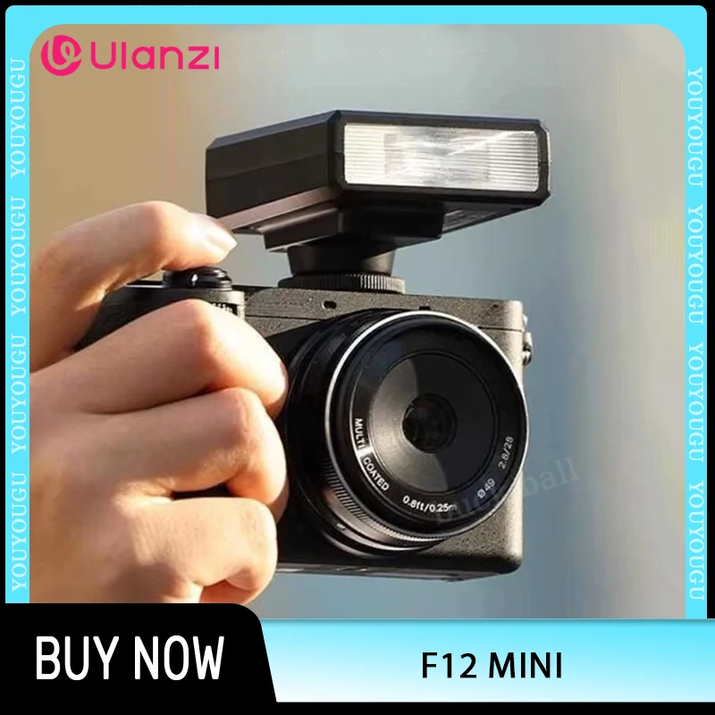 Ulanzi F12 Mini Camera Flash Speedlite Gn12 5600k Hot Shoe Standard Mount For Sony Canon Nikon Panasonic Olympus Dslr Camera