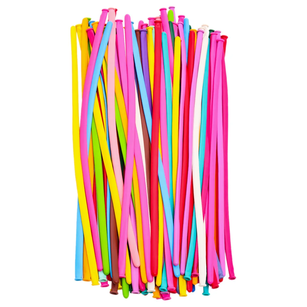 

100Pcs Balloons Long Colorful Balloon Kit for Birthday Wedding DIY Crafts Cartoon Twisting Decorations Balloon Kit