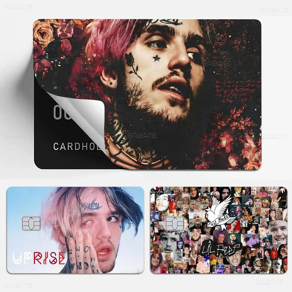 Classic Emo Rapper L-Lil P-Peep Credit Card Skin Stickers No Adhesive Residue Water Proof for VISA Credit Card Subway