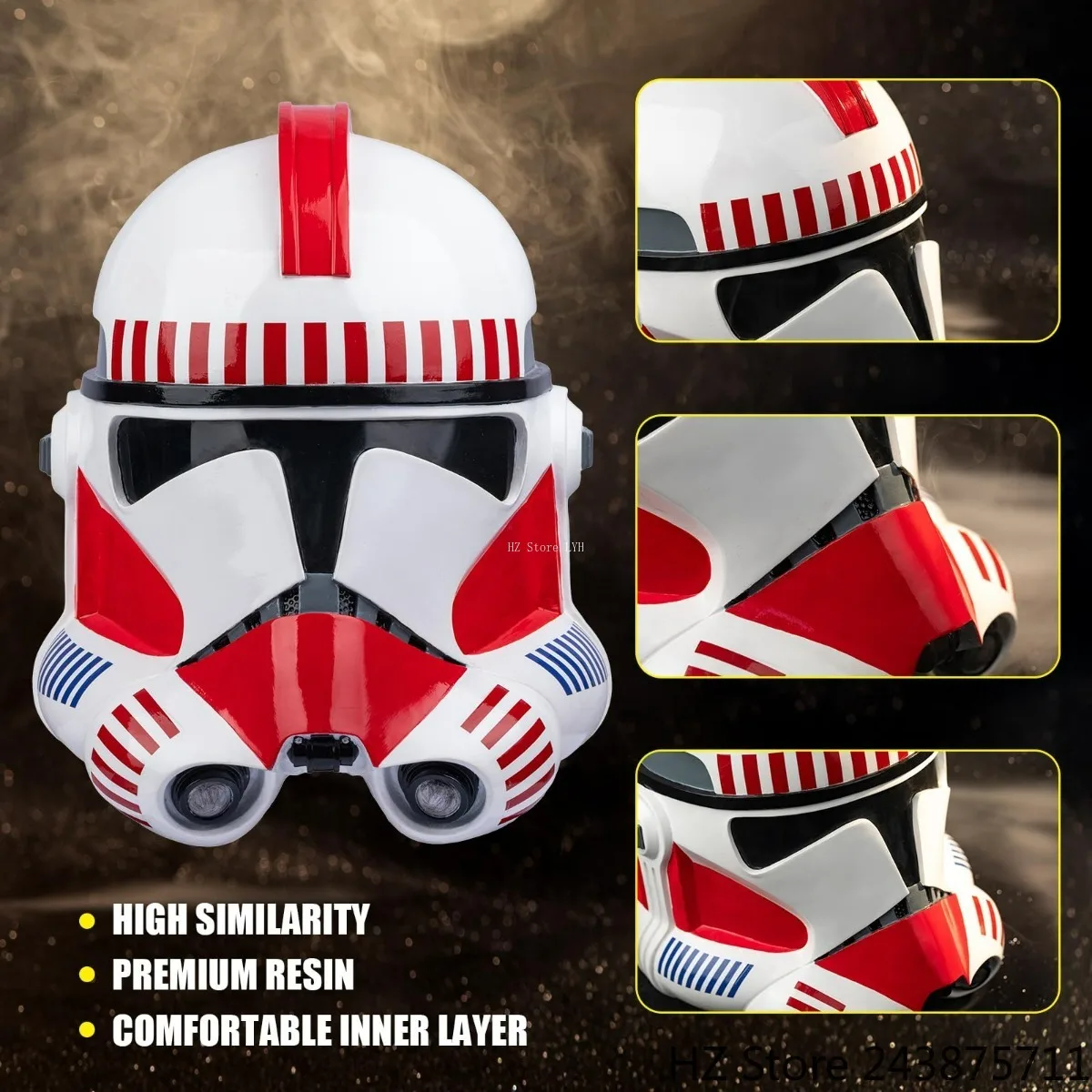 Star SW Imperial Shock Trooper Helmet Wars Halloween Cosplay Costume Deluxe Resin Red Mask for Men Women Prop Xmas Gift TK039-4 - view 4
